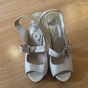 Michael Kors Cream Leather Heels